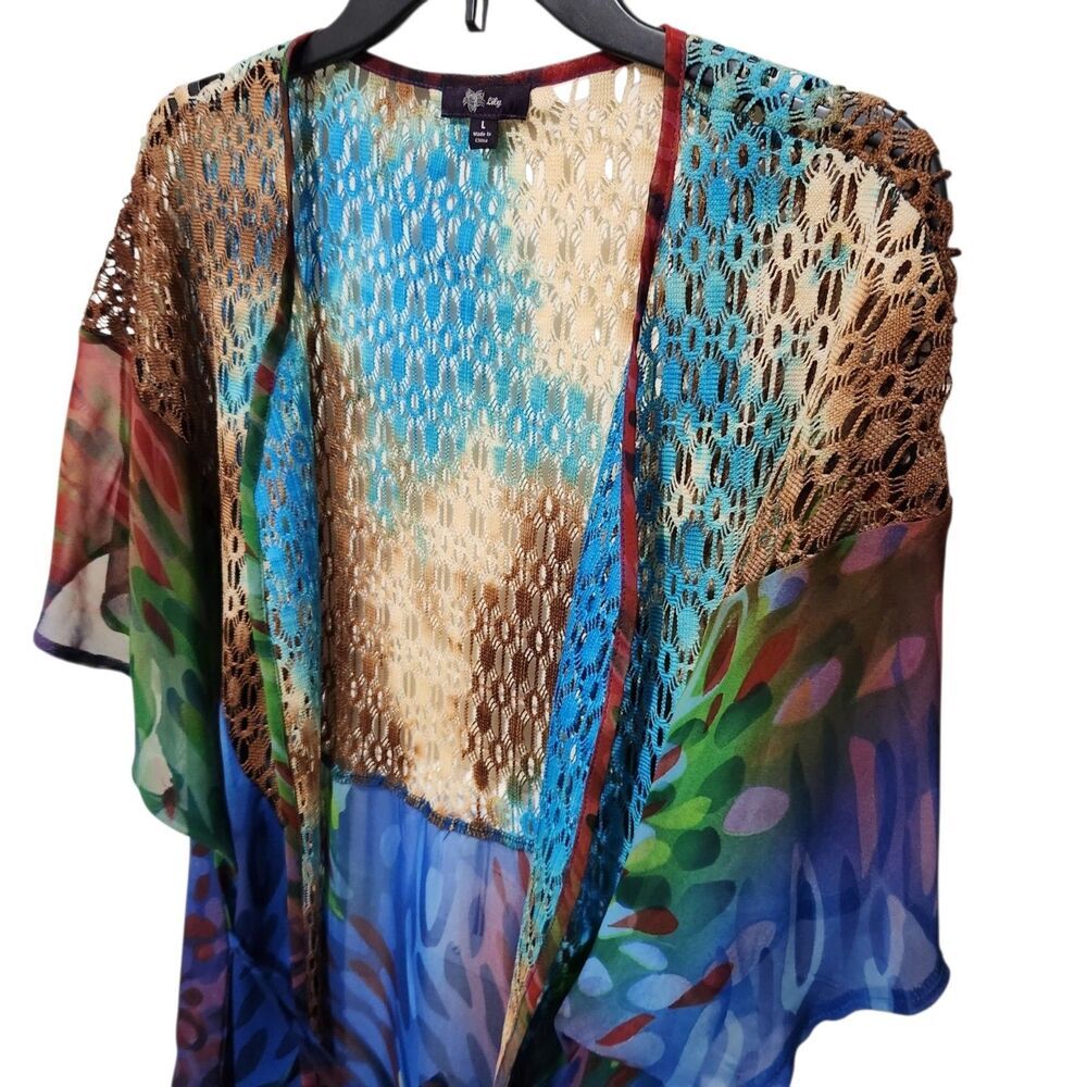Lily Cover Up Size Large Belted Lightweight Swim Beach Pool Vacations. New - Picture 2 of 8